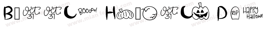 Butter Haunted Display Font字体转换